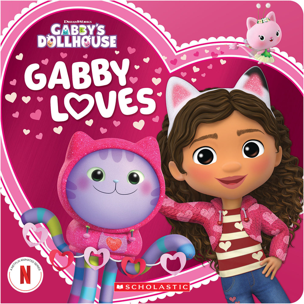 Book cover for Gabby Loves (Gabby's Dollhouse Valentine's Day Board Book)