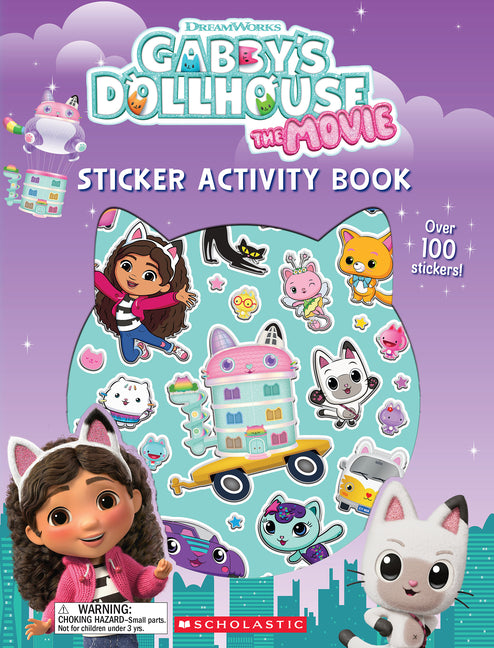 Book cover for Gabby's Dollhouse: The Movie (Gabby's Dollhouse: Sticker Activity Book with Shiny Stickers)