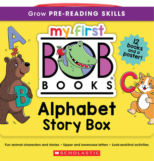 Book cover for My First Bob Books - Alphabet Story Box Phonics, Letter Sounds, Ages 3 and Up, Pre-K (Reading Readiness)