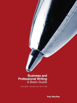 Book cover for Business and Professional Writing: A Basic Guide - Second Canadian Edition