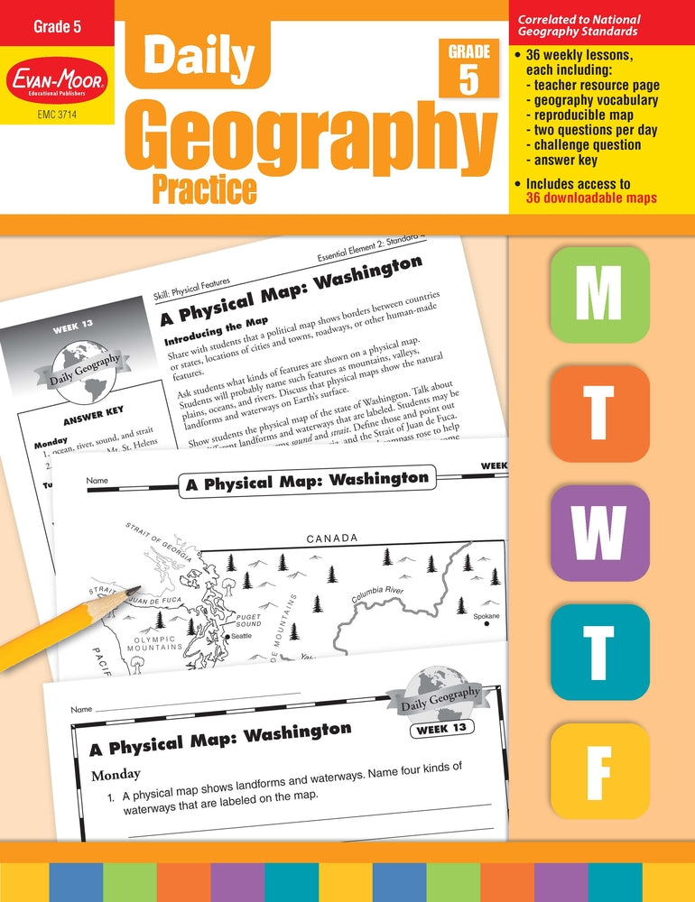 Book cover for Daily Geography Practice Grade 5: EMC 3714