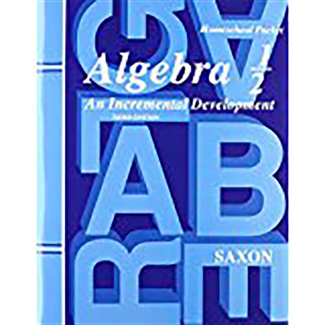 Book cover for Saxon Algebra 1/2 Answer Key & Tests Third Edition