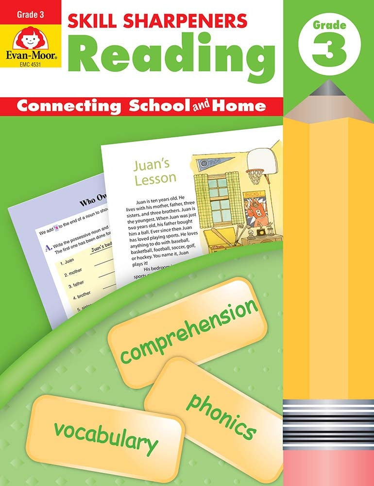 Book cover for Skill Sharpeners: Reading, Grade 3 Workbook