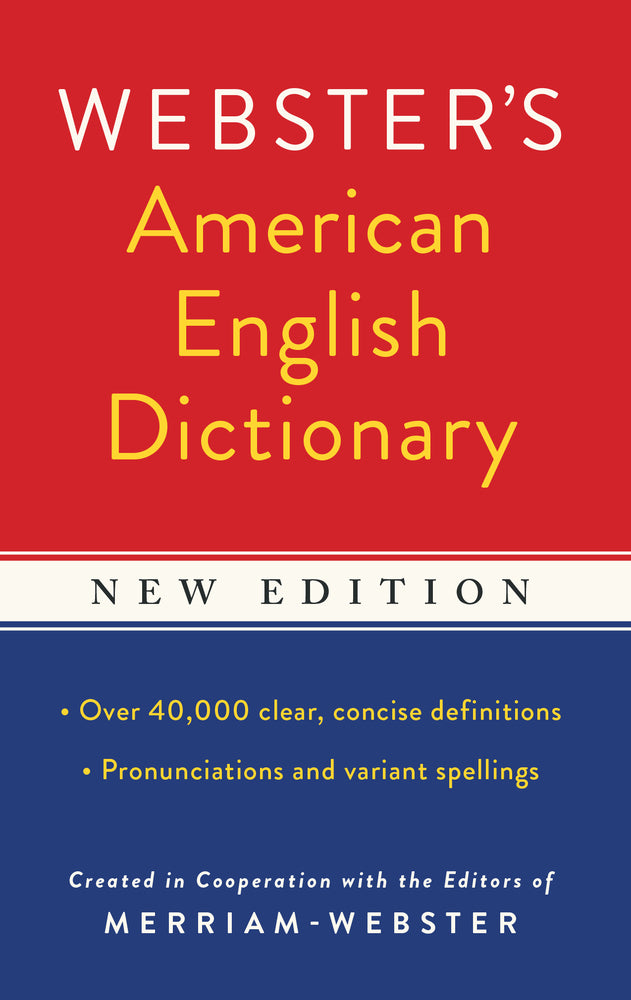 Book cover for Webster's American English Dictionary, New Edition