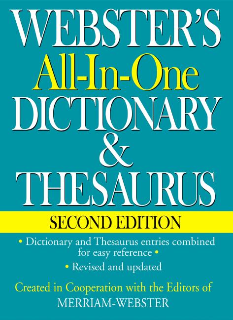 Book cover for Webster's All-In-One Dictionary & Thesaurus, Second Edition
