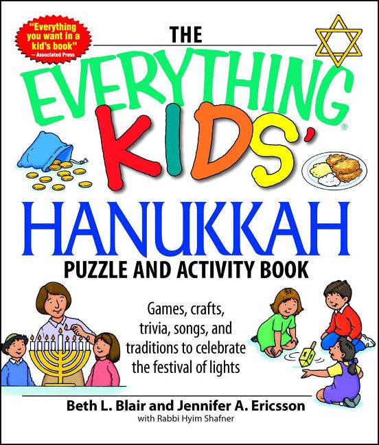 Book cover for Everything Kids' Hanukkah Puzzle & Activity Book: Games, Crafts, Trivia, Songs, and Traditions to Celebrate the Festival of Lights!
