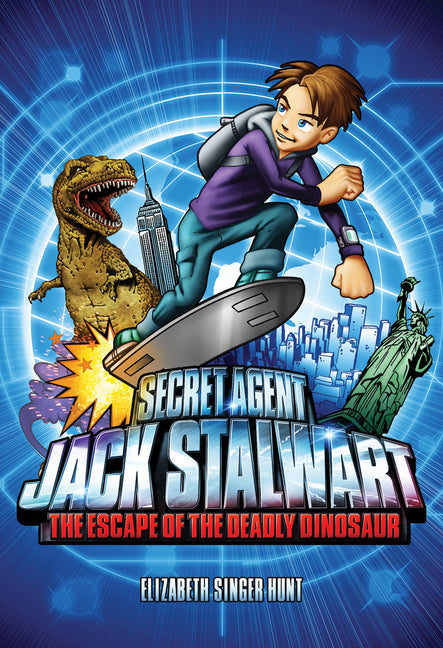 Book cover for Secret Agent Jack Stalwart: Book 1: The Escape of the Deadly Dinosaur: USA