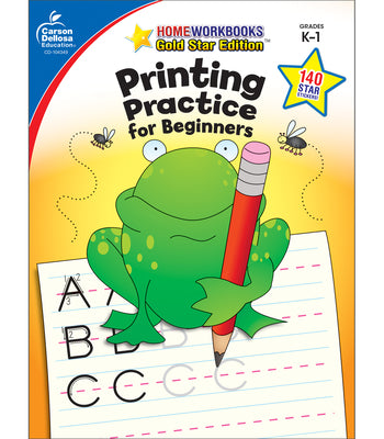 Book cover for Printing Practice for Beginners, Grades K - 1: Gold Star Edition Volume 13