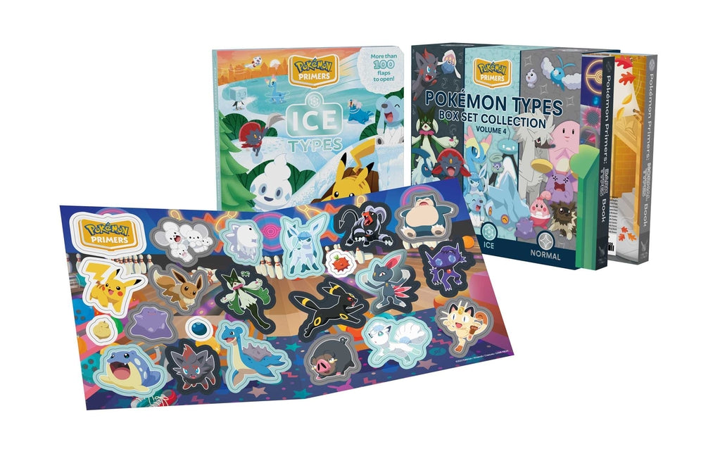 Book cover for Pokémon Primers Type Box Set Collection, Volume 4: Dark, Ice, Normal Types