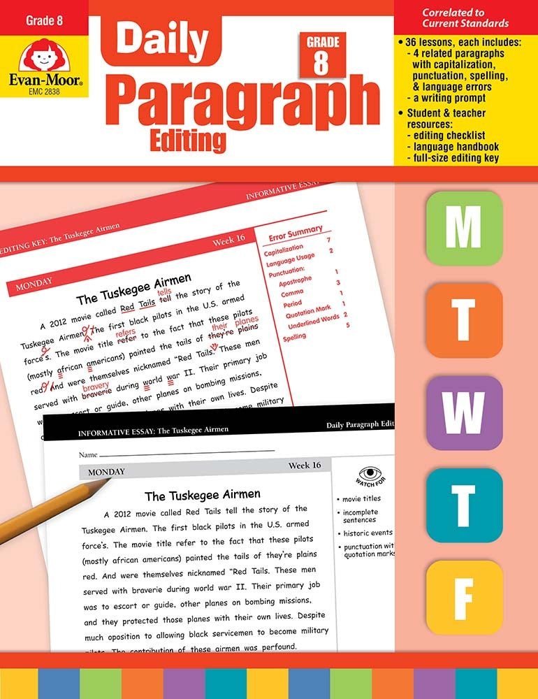 Book cover for Daily Paragraph Editing, Grade 8 Teacher Edition