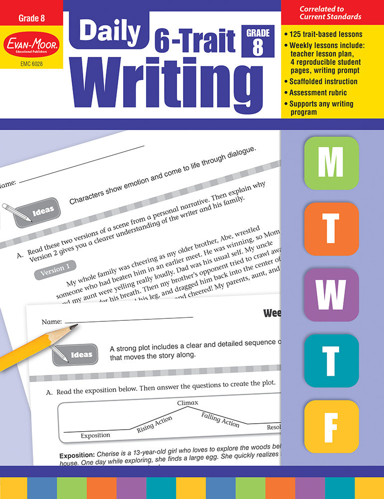 Book cover for Daily 6-Trait Writing, Grade 8 Teacher Edition