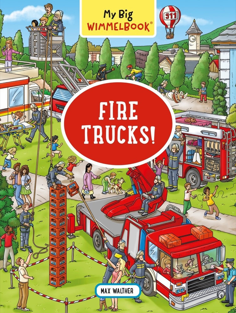 Book cover for My Big Wimmelbook(r) - Fire Trucks!: A Look-And-Find Book (Kids Tell the Story)