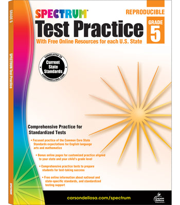 Book cover for Spectrum Test Practice, Grade 5