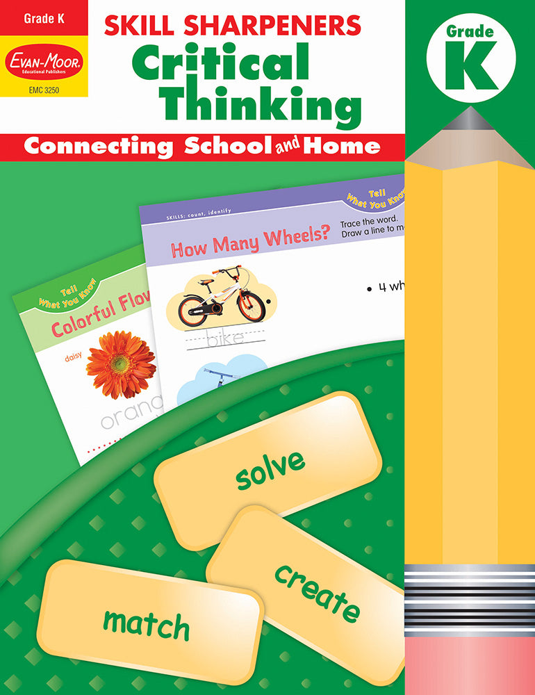 Book cover for Skill Sharpeners: Critical Thinking, Kindergarten Workbook