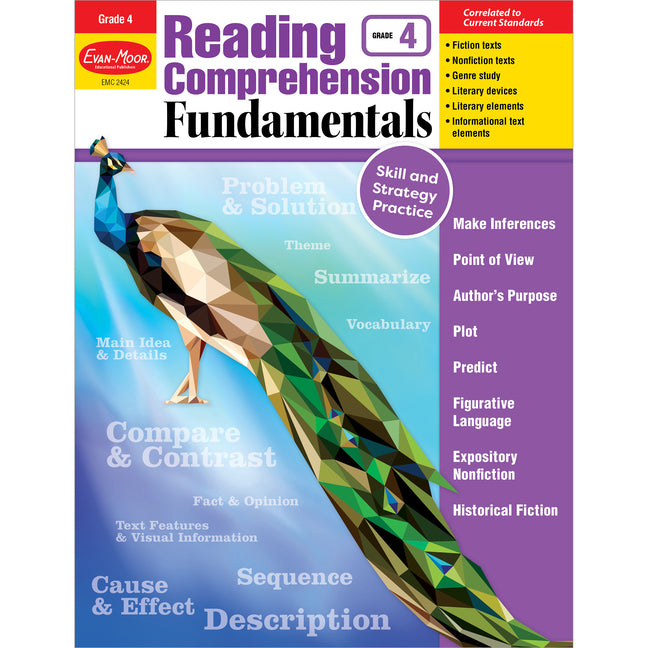 Book cover for Reading Comprehension Fundamentals, Grade 4 (Teacher)