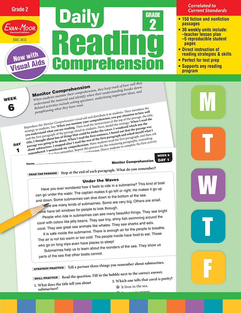 Book cover for Daily Reading Comprehension, Grade 2 Teacher Edition