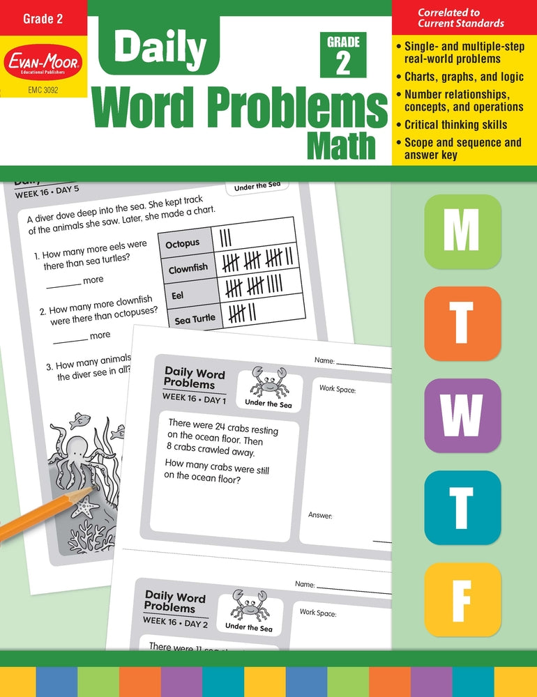 Book cover for Daily Word Problems Math, Grade 2 Teacher Edition