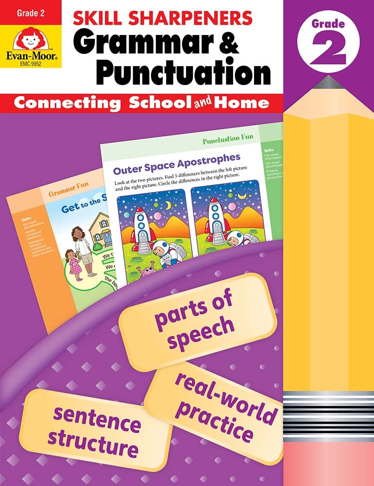 Book cover for Skill Sharpeners: Grammar & Punctuation, Grade 2 Workbook