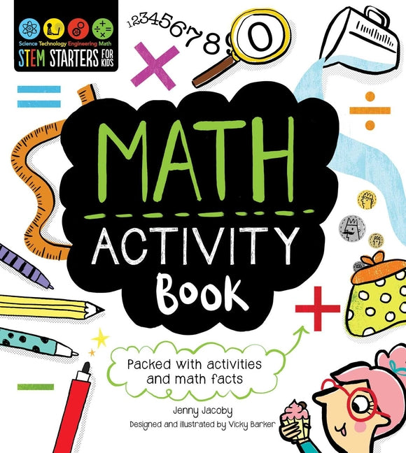Book cover for Stem Starters for Kids Math Activity Book: Packed with Activities and Math Facts
