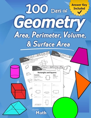 Book cover for Humble Math - Area, Perimeter, Volume, & Surface Area