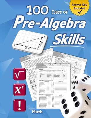 Book cover for Pre-Algebra Skills: (Grades 6-8) Middle School Math Workbook (Prealgebra: Exponents, Roots, Ratios, Proportions, Negative Numbers, Coordin