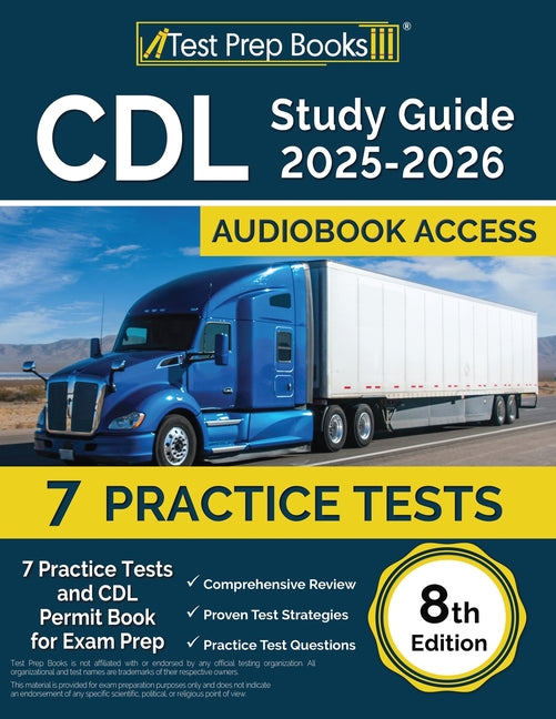 Book cover for CDL Study Guide 2025-2026: 7 Practice Tests and CDL Permit Book for Exam Prep [8th Edition]