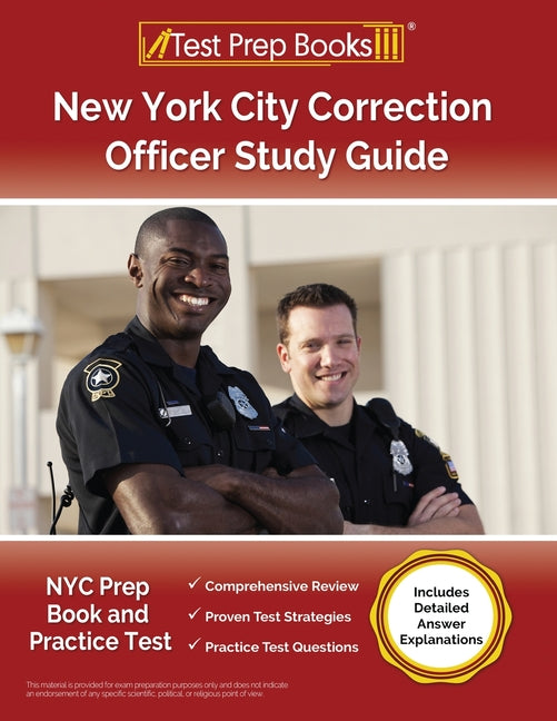 Book cover for New York City Correction Officer Study Guide: NYC Prep Book and Practice Test [Includes Detailed Answer Explanations]