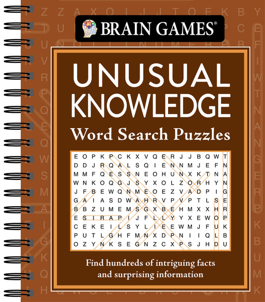 Book cover for Brain Games - Unusual Knowledge Word Search Puzzles
