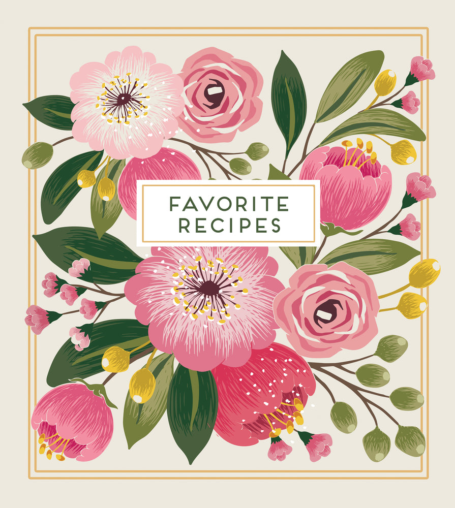 Book cover for Deluxe Recipe Binder - Favorite Recipes (Floral)