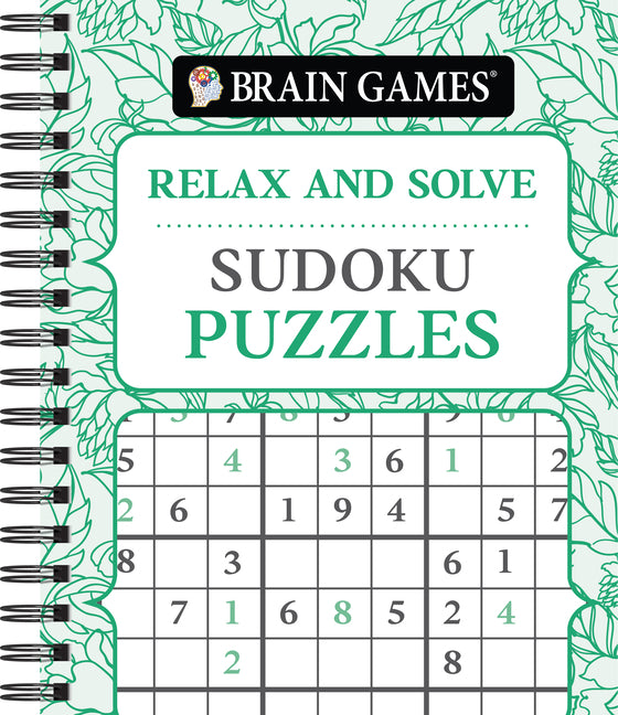 Book cover for Brain Games - Relax and Solve: Sudoku (Pattern Cover)