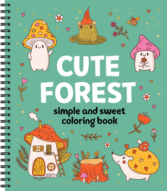 Book cover for Simple and Sweet Coloring Book: Cute Forest