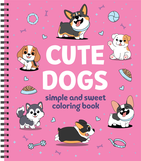 Book cover for Simple and Sweet Coloring Book: Cute Dogs