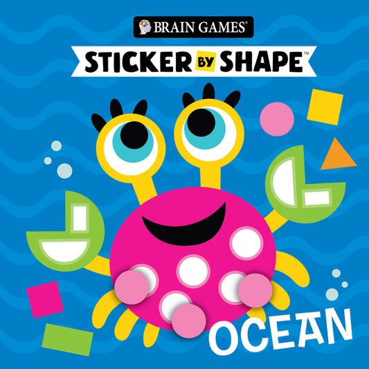 Book cover for Brain Games - Sticker by Shape: Ocean (for Kids Ages 3-6)