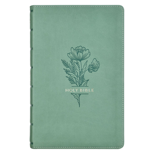 Book cover for KJV Bible Giant Print Faux Leather, Teal