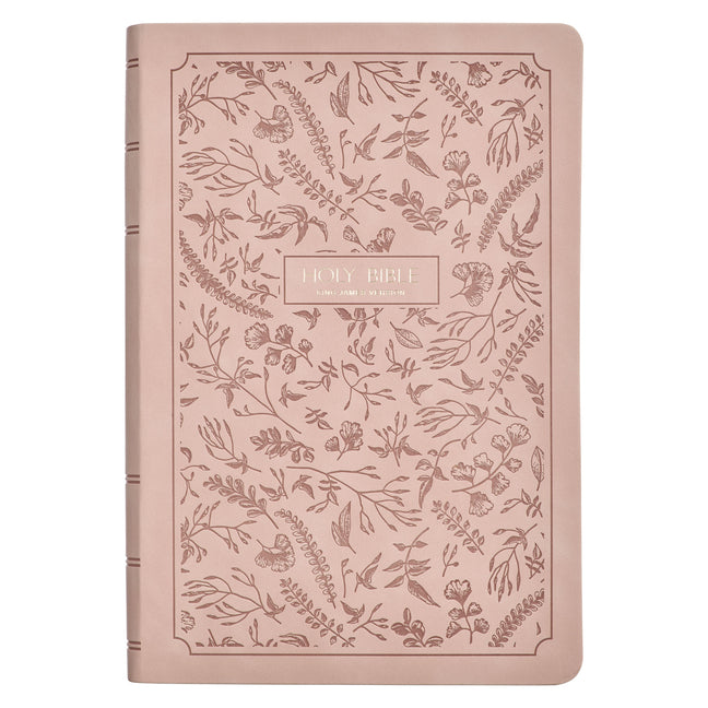 Book cover for KJV Bible Giant Print Full Size Faux Leather Pink