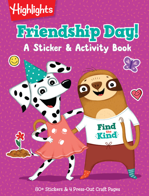 Book cover for Friendship Day! a Sticker and Activity Book: Social Emotional Learning and Friendship Activity Book with Puzzles, Games, Stickers and Crafts to Build