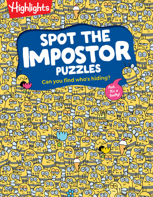 Book cover for Spot the Impostor Puzzles: Kids Activity Book with Zany Odd-One-Out Scenes, Look-And-Find Puzzle Book for Kids Ages 7 and Up with Brain-Boosting Fun