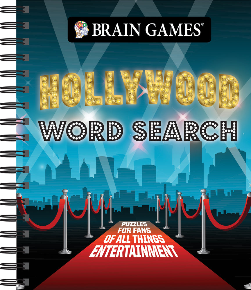 Book cover for Brain Games - Hollywood Word Search