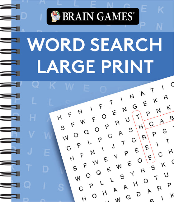 Book cover for Brain Games - Word Search Large Print (Blue)