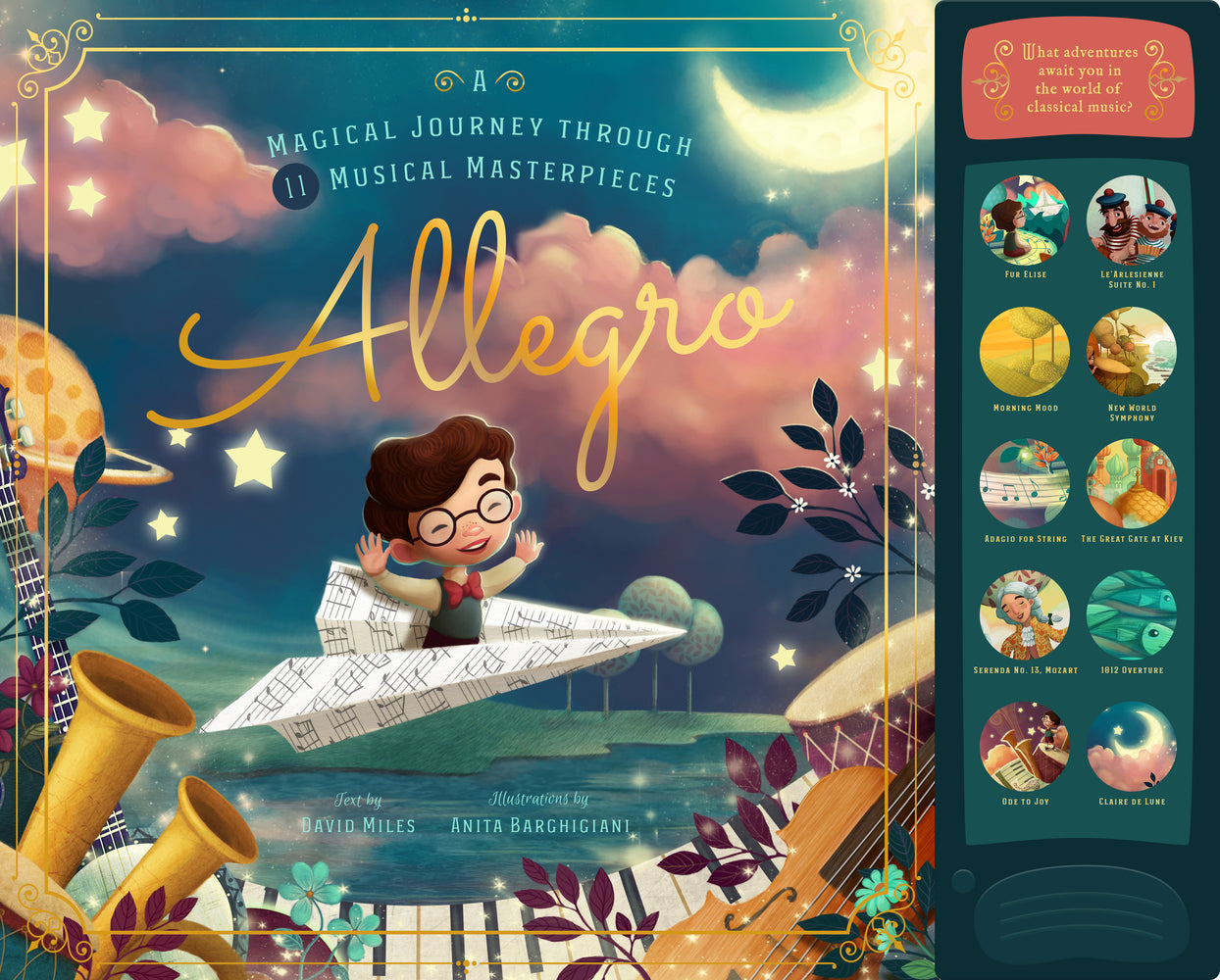 Book cover for Allegro: A Musical Journey Through 11 Musical Masterpieces