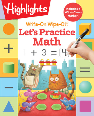 Book cover for Write-On Wipe-Off Let's Practice Math