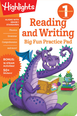 Book cover for First Grade Reading and Writing Big Fun Practice Pad