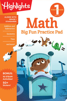 Book cover for First Grade Math Big Fun Practice Pad