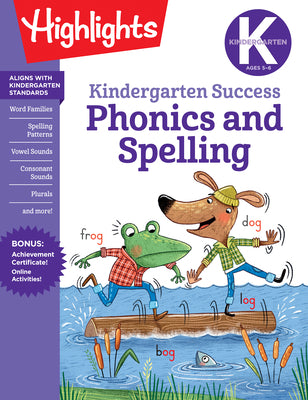 Book cover for Kindergarten Phonics and Spelling Learning Fun Workbook