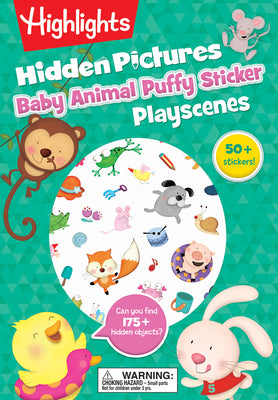Book cover for Baby Animal Hidden Pictures Puffy Sticker Playscenes