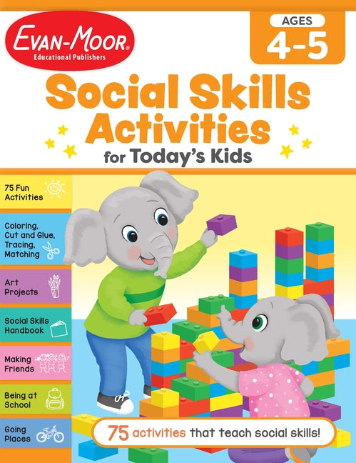 Book cover for Social Skills Activities for Today's Kids, Age 4 - 5 Workbook