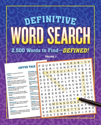 Book cover for Definitive Word Search Volume 1: 2,500 Words to Find--Defined
