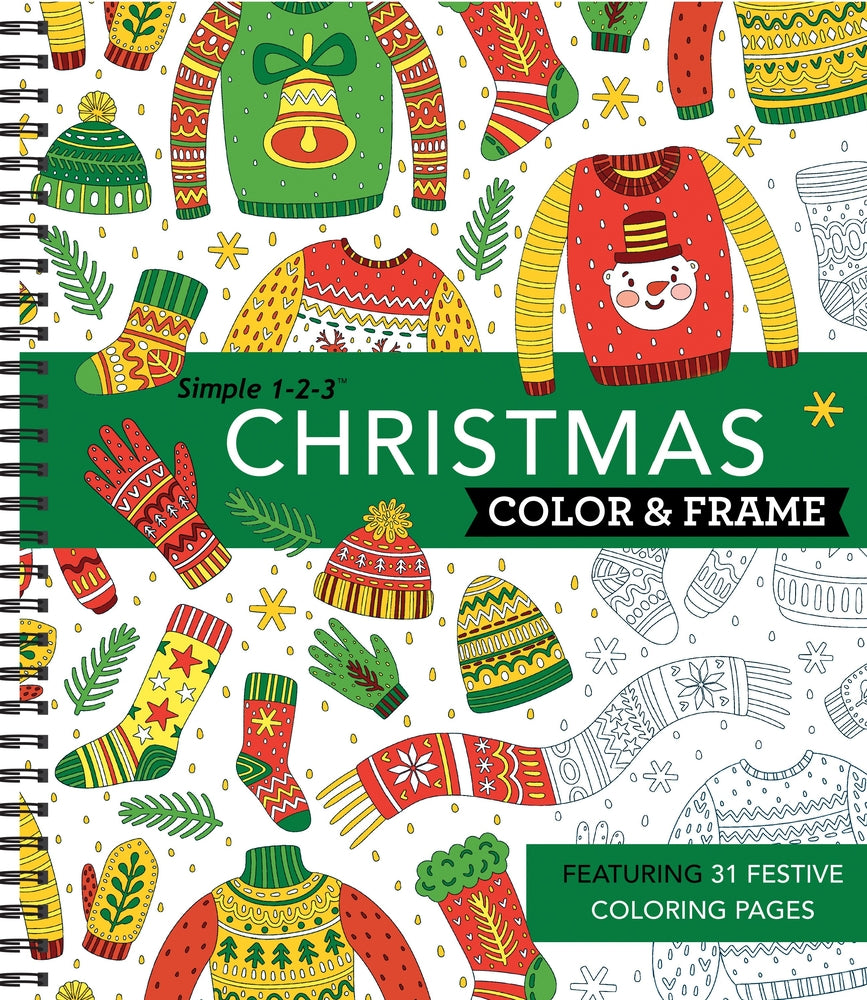 Book cover for Color & Frame - Christmas (Coloring Book)
