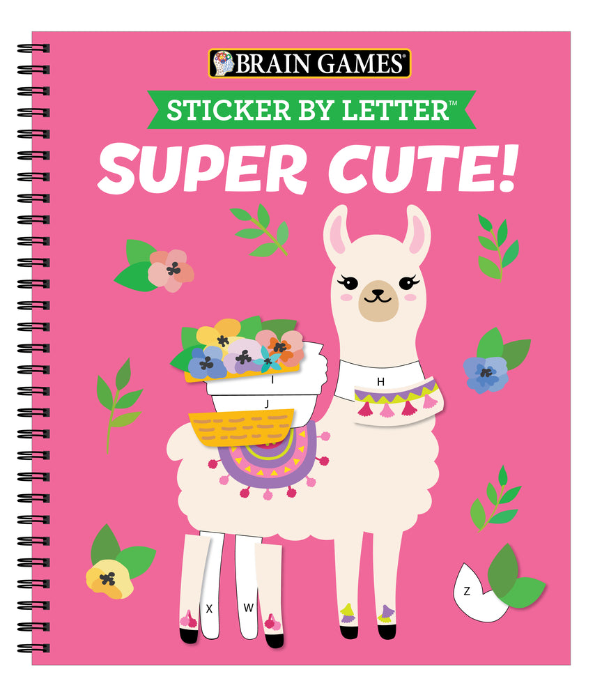Book cover for Brain Games - Sticker by Letter: Super Cute!