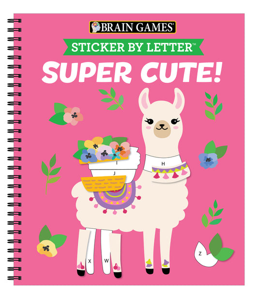 Book cover for Brain Games - Sticker by Letter: Super Cute!